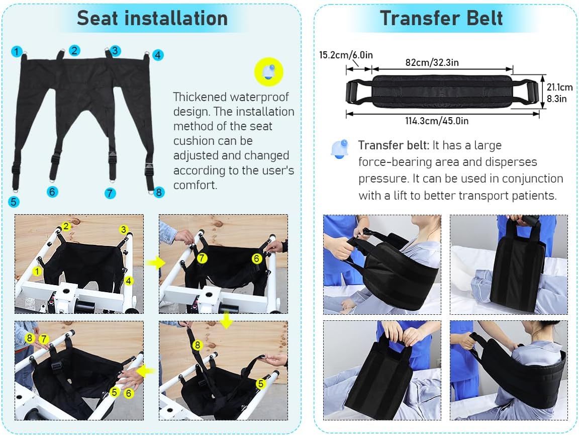 Electric Patient Transfer Lift Chair for Seniors, Wheelchair to Car F838