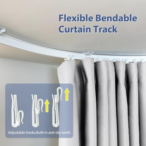 Room Divider Curtain Track Set, Blackout Panel, 8.3ft Wide A844312