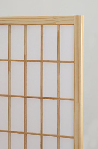 4 Panel Shoji Room Divider Screen, Natural C5775