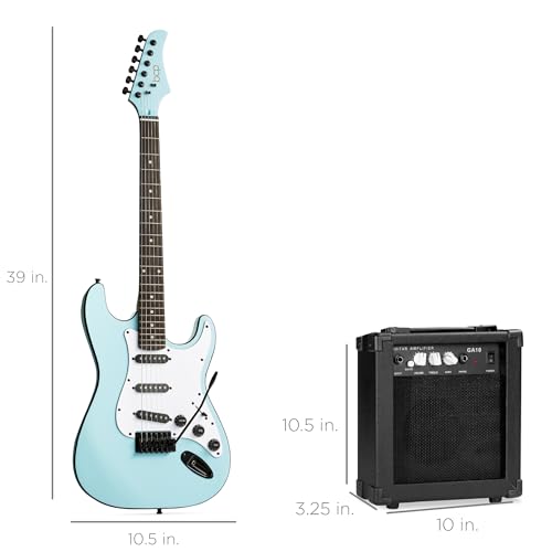 39in Full Size Beginner Electric Guitar Starter Kit with Case and Amp E13920