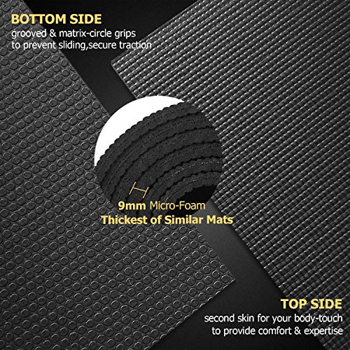 Large Yoga Mat 6x4 ft Extra Thick Non-Slip for Home Workout Pilates S1451