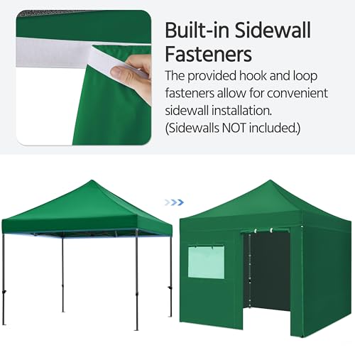 Heavy Duty Pop Up Canopy Tent 10x20 with Wheeled Carry Bag, White Q36763