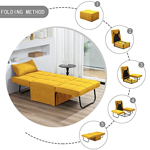 Folding Sofa Bed with Adjustable Backrest, Dark Grey Q8430