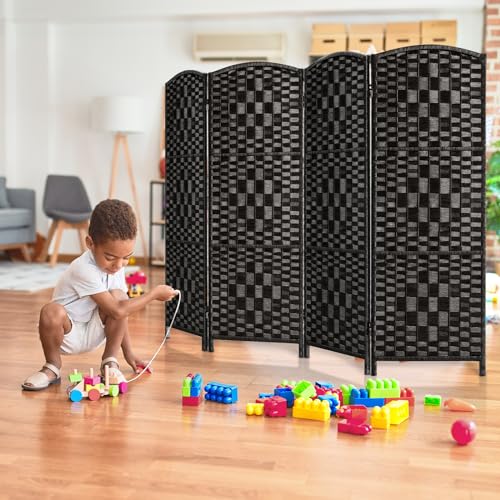 3 Panel Folding Room Divider, Dark Mocha Privacy Screen K453