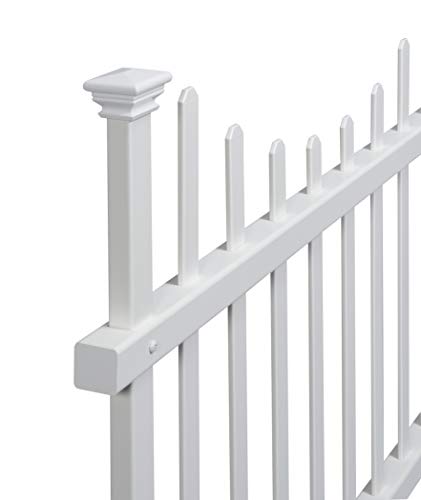 White Vinyl Picket Fence Kit 2.5 ft H x 3.5 ft W T3554