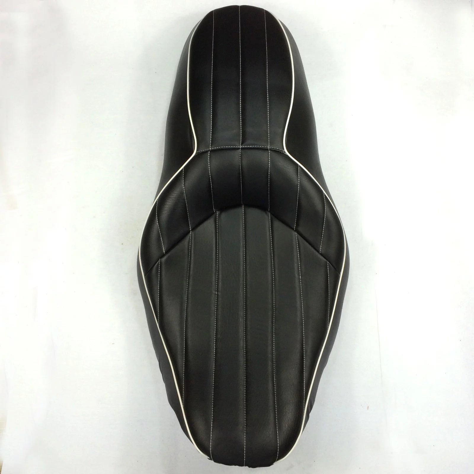 Motorcycle 2-up Leather Seat with Vertical Stripes Z3586