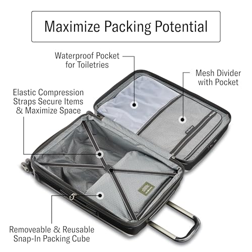 Carry-On Hardside Expandable 21-Inch Luggage with Spinner Wheels and TSA Lock C3671