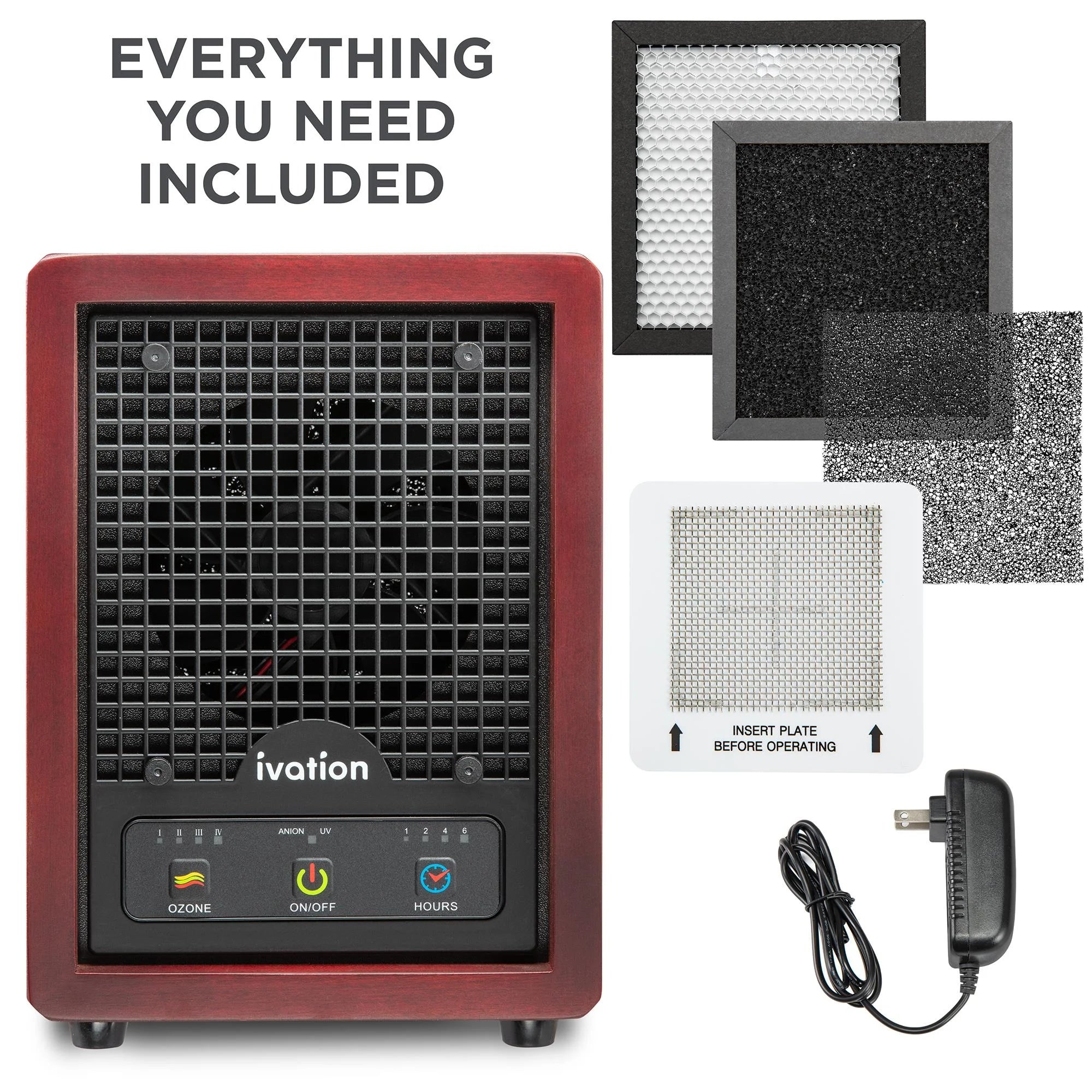 Ozone Air Purifier with Multi-Level Filtration and UV Lamps N878