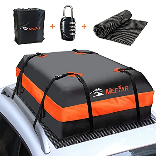 Car Roof Bag Waterproof 15 Cubic Feet for Cars with or without Rack H123285