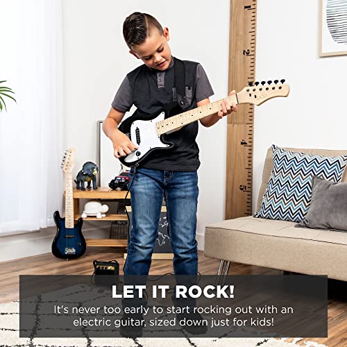 30in Kids Electric Guitar Beginner Starter Kit with Amplifier, Strap, Gig Bag, Picks J4176