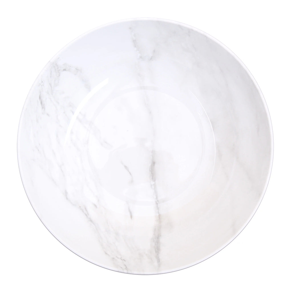 12-Piece Grey and White Marble Dinnerware Set L80042