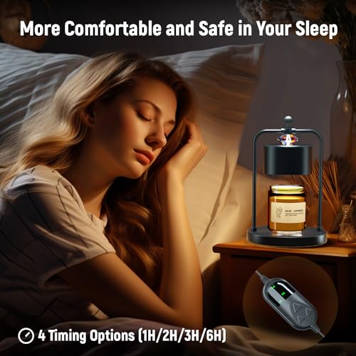 Candle Warmer Lamp with Timer and 2 Bulbs, Dimmable Wax Melt Warmer for Home Decor D998607