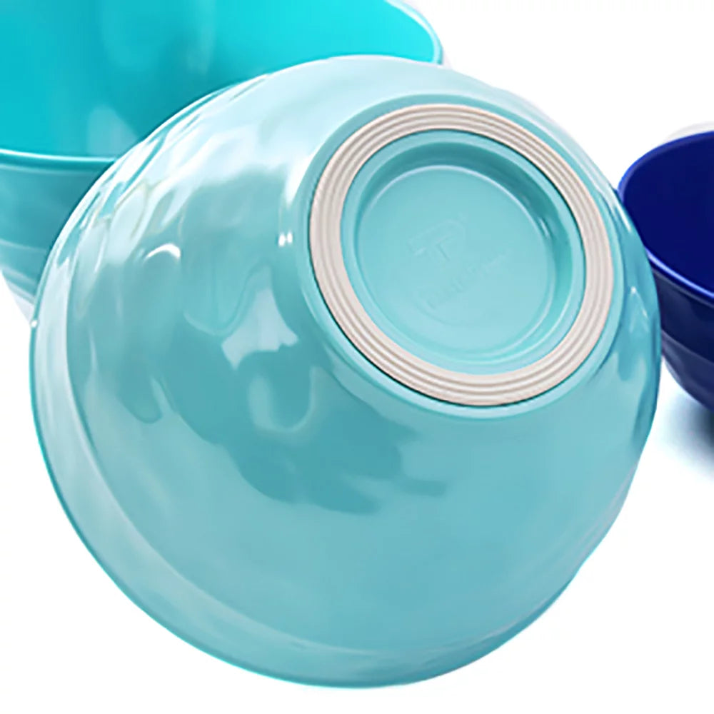 Melamine Mixing Bowl Set with Lids, 3-Piece Nesting Bowls, Dishwasher Safe G6831