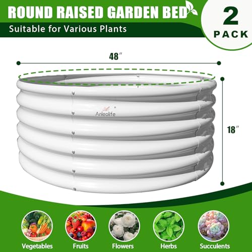 Galvanized Raised Garden Bed Oval Metal Planter Box for Vegetables Flowers U63502