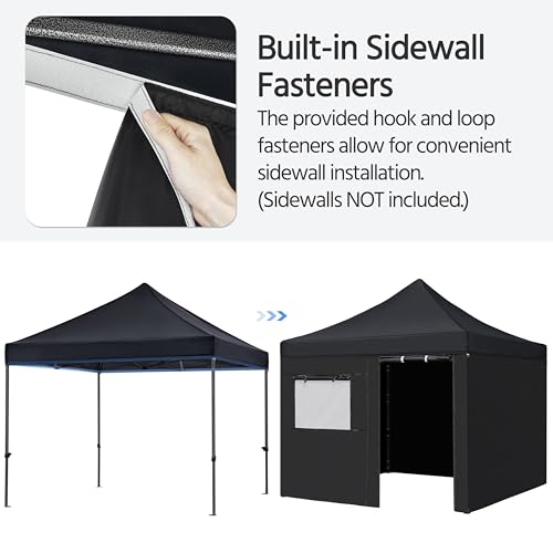 Heavy Duty Pop Up Canopy Tent 10x20 with Wheeled Carry Bag, White Q36763