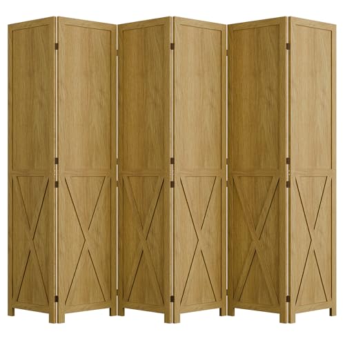 Wood Room Divider, 4 Panel 66.9 Inch Folding Privacy Screen, Freestanding Partition L84708