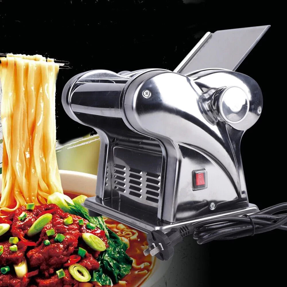 110V Commercial Electric Pasta Machine 6-Speed with Two Blades I397