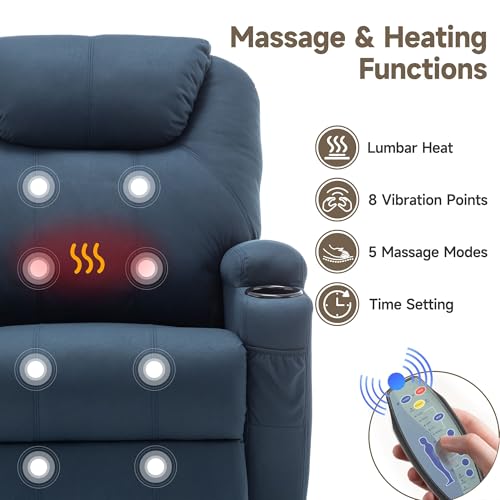 Rocking Recliner Chair with Massage and Heat for Adults H49678