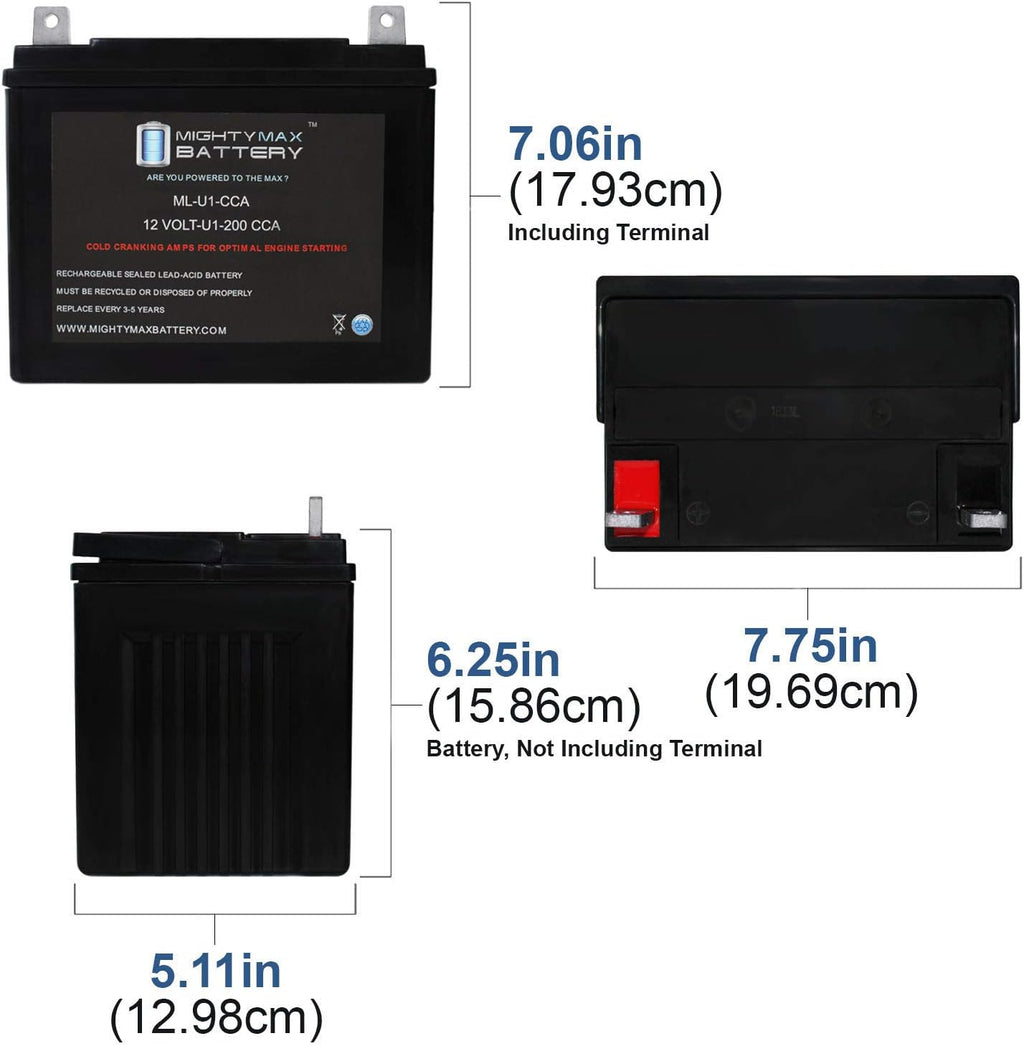 12V 200CCA Battery for Riding Lawn Mower H304