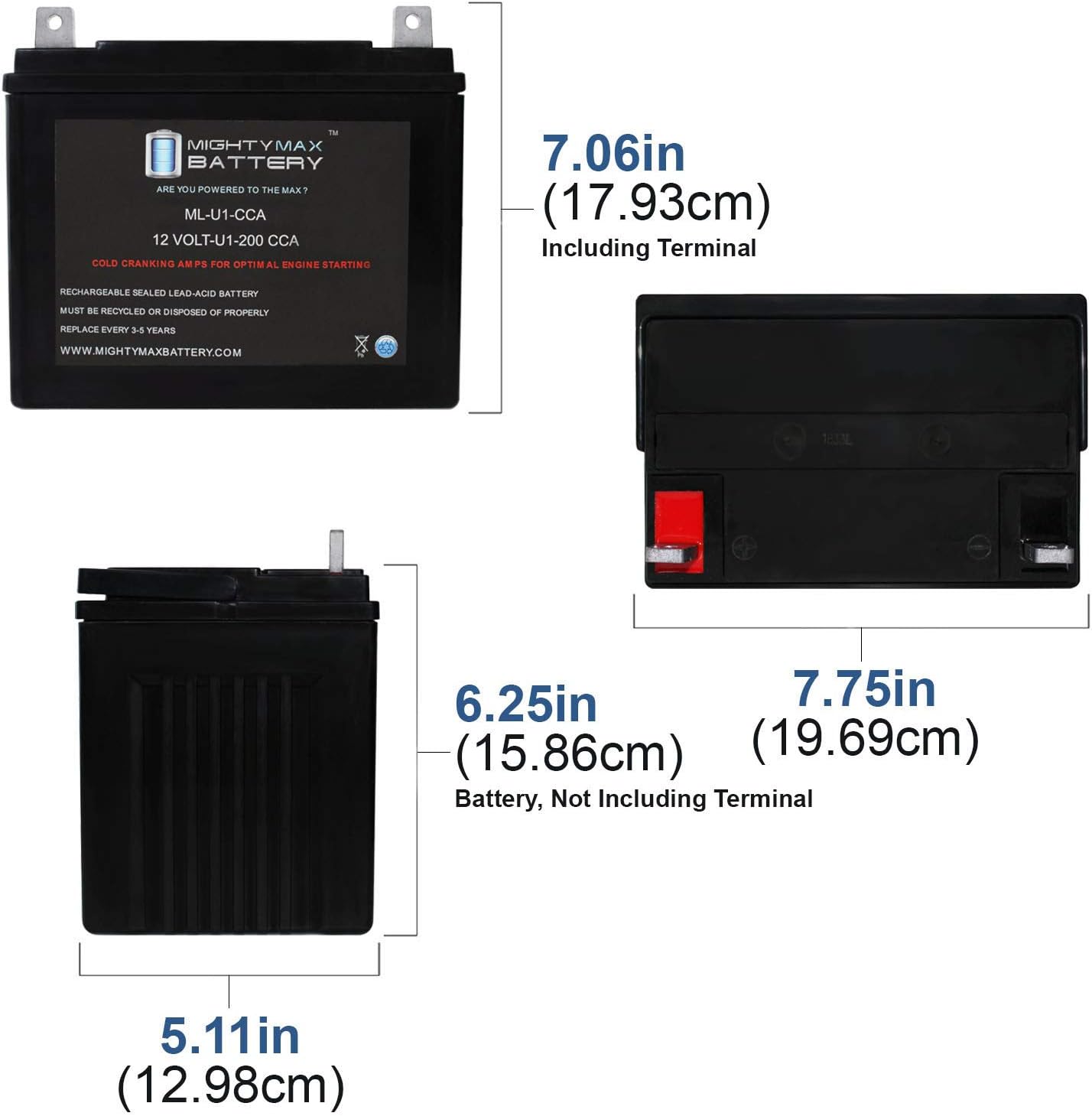 12V 200CCA Battery for Riding Lawn Mower H304