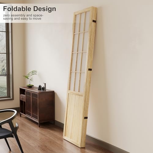 Japanese Shoji Style Folding Room Divider, 4 Panels, Black G5567
