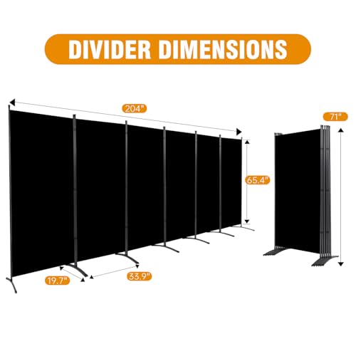 Room Divider Screen 3 Panel Folding Partition with Metal Frame, Grey N348