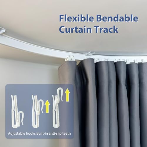 Room Divider Curtain Track Set, Blackout Panel, 8.3ft Wide A844312