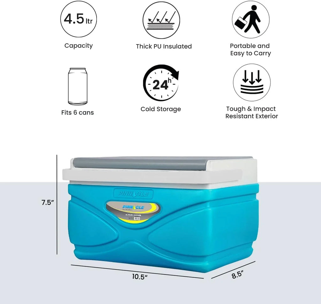 Portable Cooler 4.5 Liter for Picnic Camping Outdoor, Sky Blue J982345