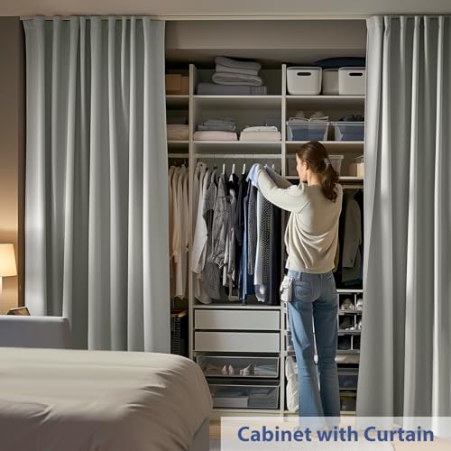Room Divider Curtain Track Set, Blackout Panel, 8.3ft Wide A844312