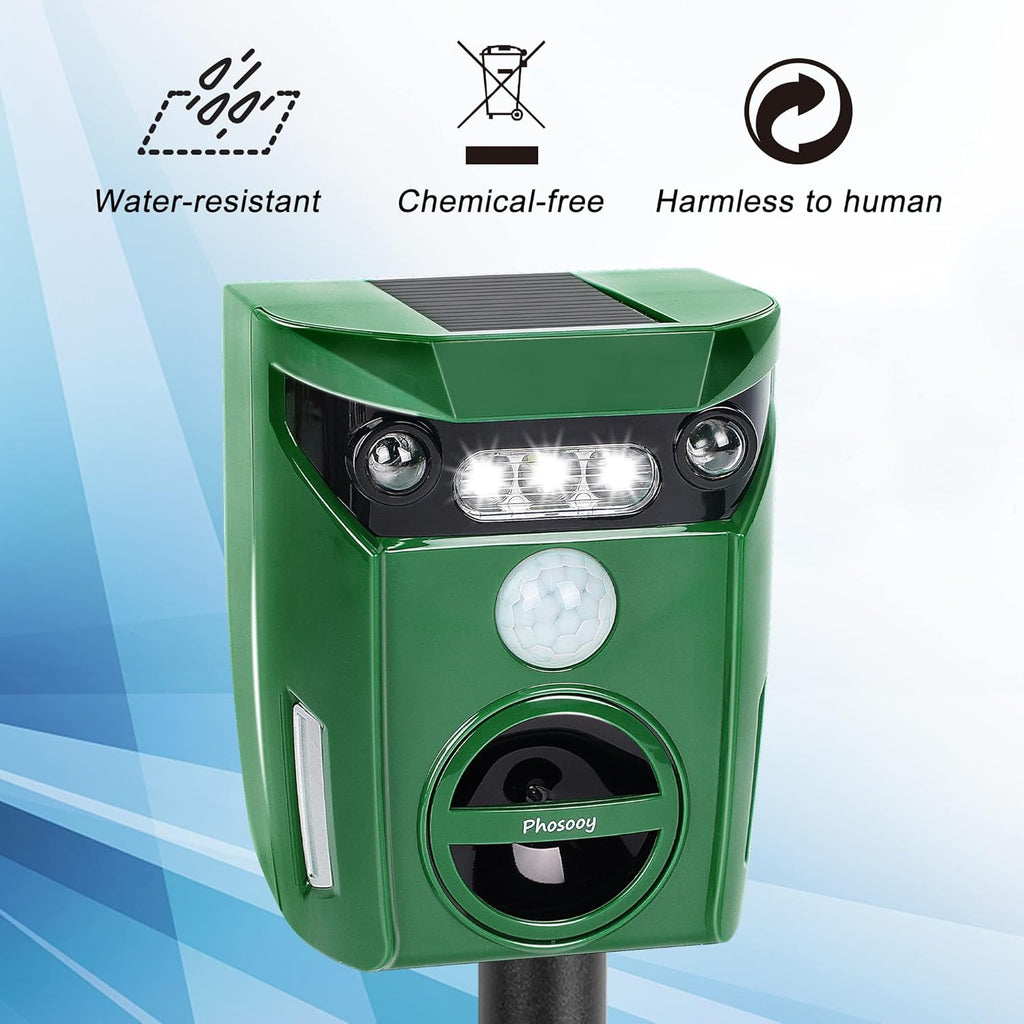 Ultrasonic Animal Repeller, Solar Powered, Motion Sensor, Waterproof K953