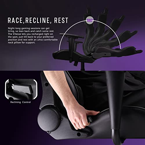 Gaming Chair High Back Ergonomic Racing Desk with Lumbar Support and Headrest C983