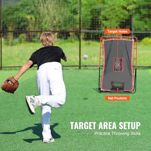 Baseball and Softball Rebounder Net with Pitching Target U4848