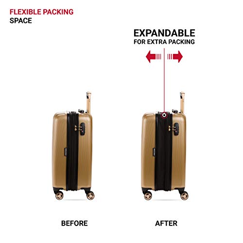 Expandable Hardside Luggage with Spinner Wheels and TSA Lock, Carry-On 19-Inch X51908