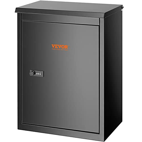 Extra Large Wall Mounted Lockable Parcel Drop Box, Galvanized Steel, Waterproof V627