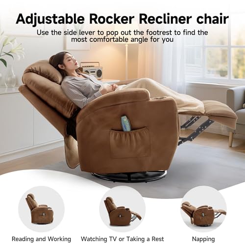 Rocking Recliner Chair with Massage and Heat for Adults H49678