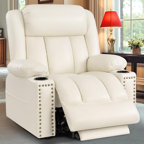 Large Power Lift Recliner Chair for Elderly with Heat and Massage, USB Port, Dark Brown O650