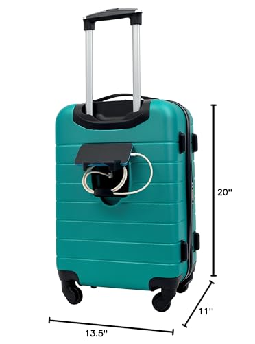Smart Luggage Set with Cup Holder and USB Port, 20-Inch Carry-On D90568