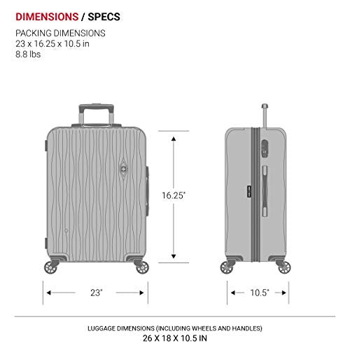 Expandable Hardside Luggage with Spinner Wheels and TSA Lock, Carry-On 19-Inch X51908