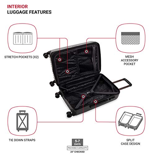 Expandable Hardside Luggage with Spinner Wheels and TSA Lock, Carry-On 19-Inch X51908