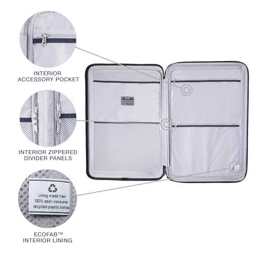 Hardside Expandable Carry-On Luggage with 8 Spinner Wheels and TSA Lock Q7052