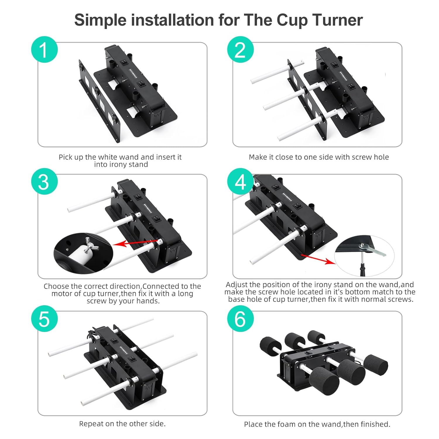 6 Cup Turner Tumbler Spinner Machine for Drying Epoxy Resin K967341
