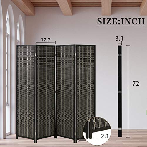 Bamboo Room Divider 6 Panel Folding Privacy Screen for Home H37149