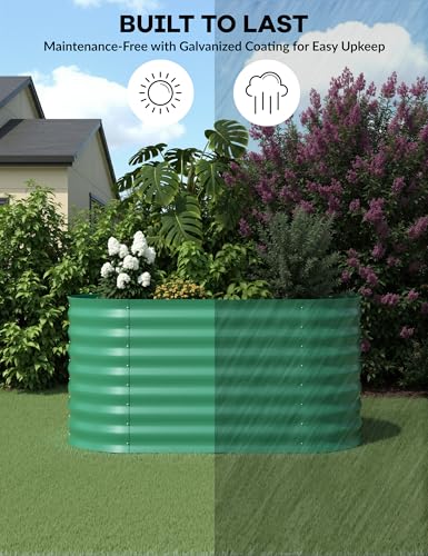 Galvanized Raised Garden Bed for Vegetables, Fruits and Flowers V33720