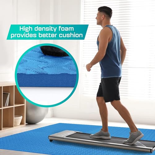 Puzzle Exercise Mat for Home Gym, EVA Interlocking Foam Floor Tiles with Border O344855