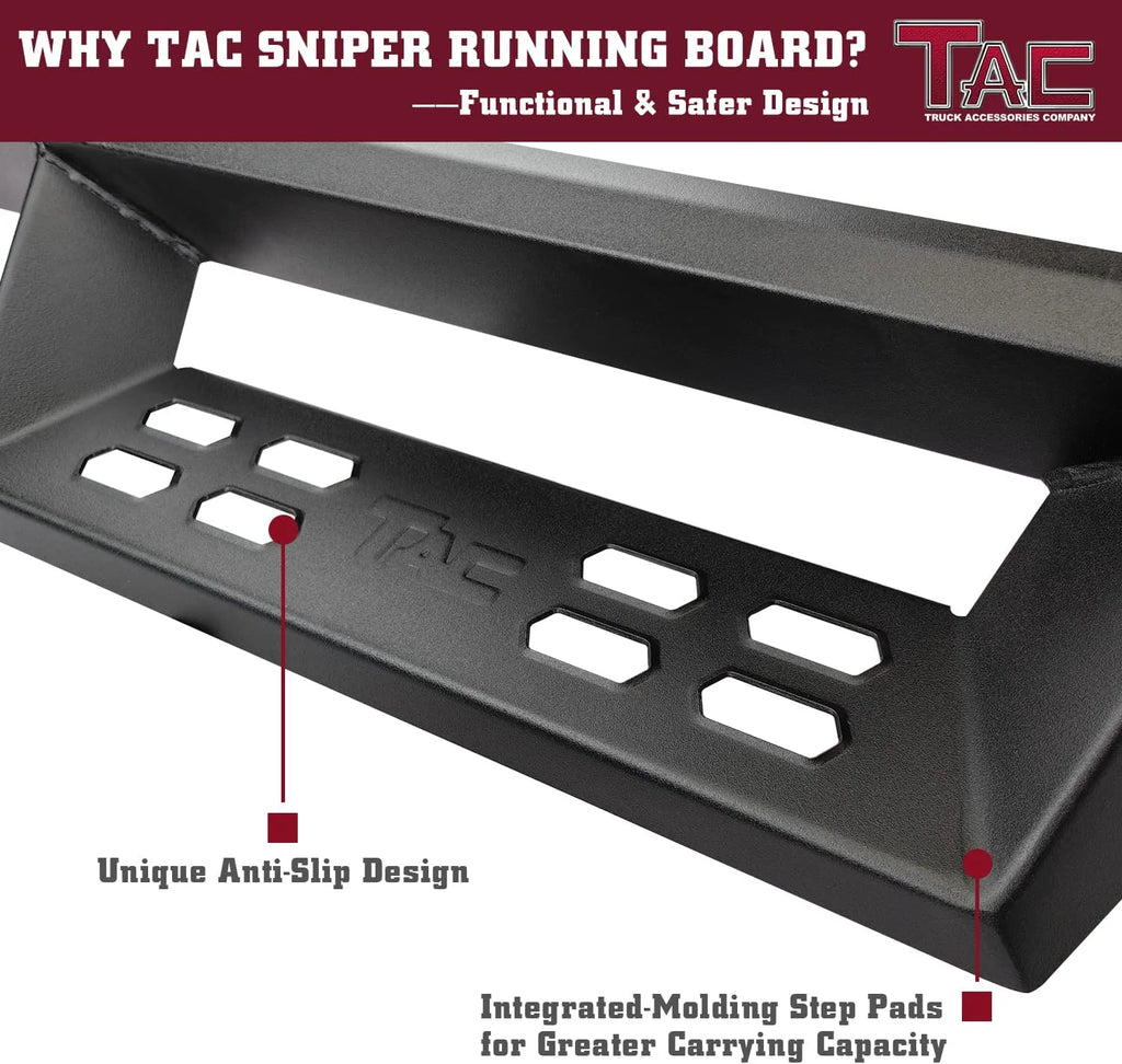 Running Boards Compatible with 2019-2023 Ford Ranger SuperCrew Cab 4" Drop Black Side Steps W24937