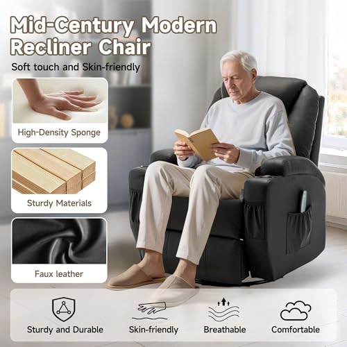 Rocking Recliner Chair with Massage and Heat for Adults H49678