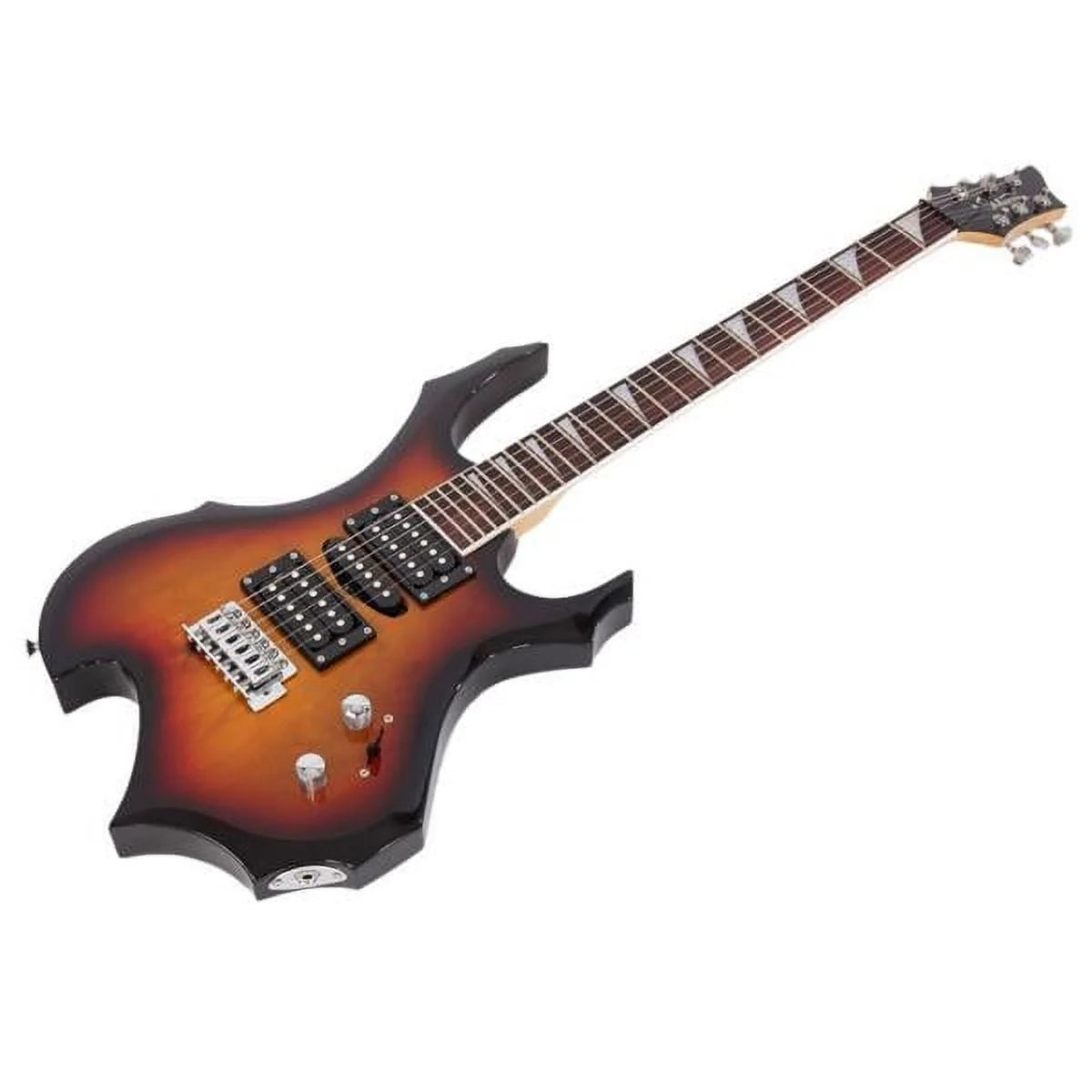 Flame Shaped Electric Guitar with 20W Amp and Accessories Y60461