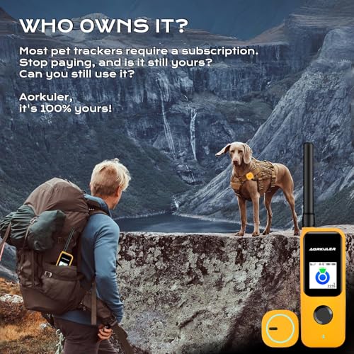 Outdoor GPS Dog Tracker for No-Signal Areas, Real-Time Pet Locator for Hiking and Camping W2444
