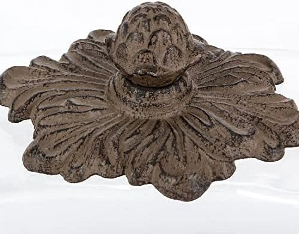 Ceramic Butter Dish with Metal Acanthus Leaf Design X73179