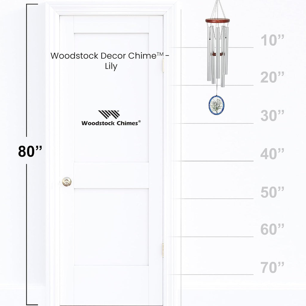 Silver Wind Chimes for Outdoor Garden Patio Decor (26'') U49127